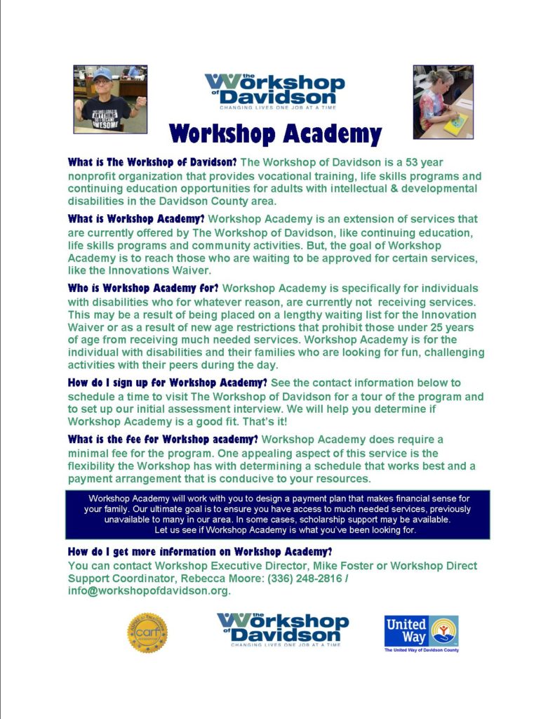 Workshop Academy - flyer