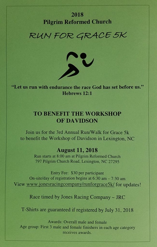 3rd Annual Run for Grace 5K - brochure - front page